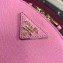 Prada Round Odette Saffiano Leather Bag 1BH123 Pink 2019