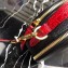 Prada Round Odette Saffiano Leather Bag 1BH123 Black/Red 2019