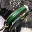 Prada Round Odette Saffiano Leather Bag 1BH123 Black/Green 2019