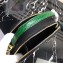 Prada Round Odette Saffiano Leather Bag 1BH123 Black/Green 2019