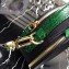 Prada Round Odette Saffiano Leather Bag 1BH123 Black/Green 2019
