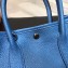 Hermes Leather Mini Garden Party Bag Denim Blue