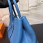 Hermes Leather Mini Garden Party Bag Denim Blue