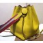 Hermes Licol 17 Bucket Bag In Evercolor Calfskin Bicolor Leather Yellow 2019