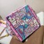 Hermes Licol 17 Bucket Bag In Evercolor Calfskin Bicolor Leather Print Pink 2019