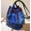 Hermes Licol 17 Bucket Bag In Evercolor Calfskin Bicolor Leather Print Blue 2019