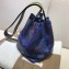 Hermes Licol 17 Bucket Bag In Evercolor Calfskin Bicolor Leather Print Blue 2019