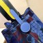 Hermes Licol 17 Bucket Bag In Evercolor Calfskin Bicolor Leather Print Blue 2019