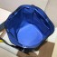 Hermes Licol 17 Bucket Bag In Evercolor Calfskin Bicolor Leather Print Blue 2019