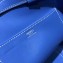 Hermes Licol 17 Bucket Bag In Evercolor Calfskin Bicolor Leather Print Blue 2019