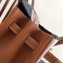 Hermes Birkin 35 Bag in Print Leather Brown/Blue