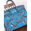 Hermes Birkin 35 Bag in Print Leather Blue