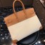 Hermes Birkin 35 Bag in Print Leather Brown/Canvas