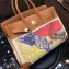 Hermes Birkin 35 Bag in Print Leather Brown/Canvas