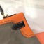 Hermes Kelly 32 Bag in Print Leather in Print Leather Orange/Black/Suede Coffee