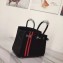 Hermes red Striped Birkin 25 Bag in original togo Leather black