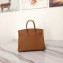 Hermes Birkin 25 Bag in Stripe Leather Brown