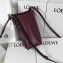 Loewe Gate Pocket Small Shoulder Pouch Bag With Adjustable Strap Burgundy