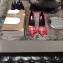 Balenciaga Heel 8cm BB Fringe Pumps Red 2019