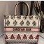 Dior Book Tote Bag In Embroidered Canvas Multicolored Geometric 2019