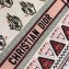 Dior Book Tote Bag In Embroidered Canvas Multicolored Geometric 2019