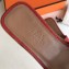 Hermes Oran Flat Slipper Sandals in Togo Leather Red