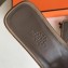 Hermes Oran Flat Slipper Sandals in Togo Leather Light Camel
