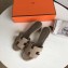 Hermes Heel 5cm Oasis Slipper Sandals in Togo Leather Camel