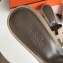 Hermes Heel 5cm Oasis Slipper Sandals in Togo Leather Camel