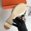 Hermes Heel 5cm Oasis Slipper Sandals in Togo Leather Camel