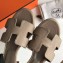 Hermes Heel 5cm Oasis Slipper Sandals in Togo Leather Camel