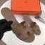 Hermes Heel 5cm Oasis Slipper Sandals in Togo Leather Brown