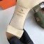 Hermes Heel 5cm Oasis Slipper Sandals in Togo Leather Olive Green