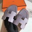 Hermes Oran Flat Slipper Sandals in Togo Leather Lavender