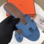 Hermes Heel 5cm Oasis Slipper Sandals in Togo Leather Light Blue