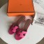 Hermes Heel 5cm Oasis Slipper Sandals in Togo Leather Fuchsia