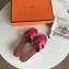 Hermes Heel 5cm Oasis Slipper Sandals in Togo Leather Fuchsia