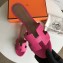 Hermes Heel 5cm Oasis Slipper Sandals in Togo Leather Fuchsia