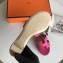Hermes Heel 5cm Oasis Slipper Sandals in Togo Leather Fuchsia