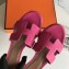 Hermes Heel 5cm Oasis Slipper Sandals in Togo Leather Fuchsia