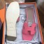 Hermes Oran Flat Slipper Sandals in Togo Leather Dark Pink