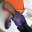 Hermes Heel 5cm Oasis Slipper Sandals in Togo Leather Purple