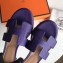 Hermes Heel 5cm Oasis Slipper Sandals in Togo Leather Purple