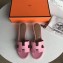 Hermes Heel 5cm Oasis Slipper Sandals in Togo Leather Pink