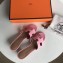 Hermes Heel 5cm Oasis Slipper Sandals in Togo Leather Pink