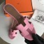 Hermes Heel 5cm Oasis Slipper Sandals in Togo Leather Pink