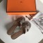 Hermes Heel 5cm Oasis Slipper Sandals in Togo Leather Etoupe
