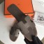 Hermes Oran Flat Slipper Sandals in Togo Leather Etoupe