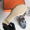 Hermes Heel 5cm Oasis Slipper Sandals in Togo Leather Baby Blue