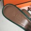 Hermes Heel 5cm Oasis Slipper Sandals in Togo Leather Green